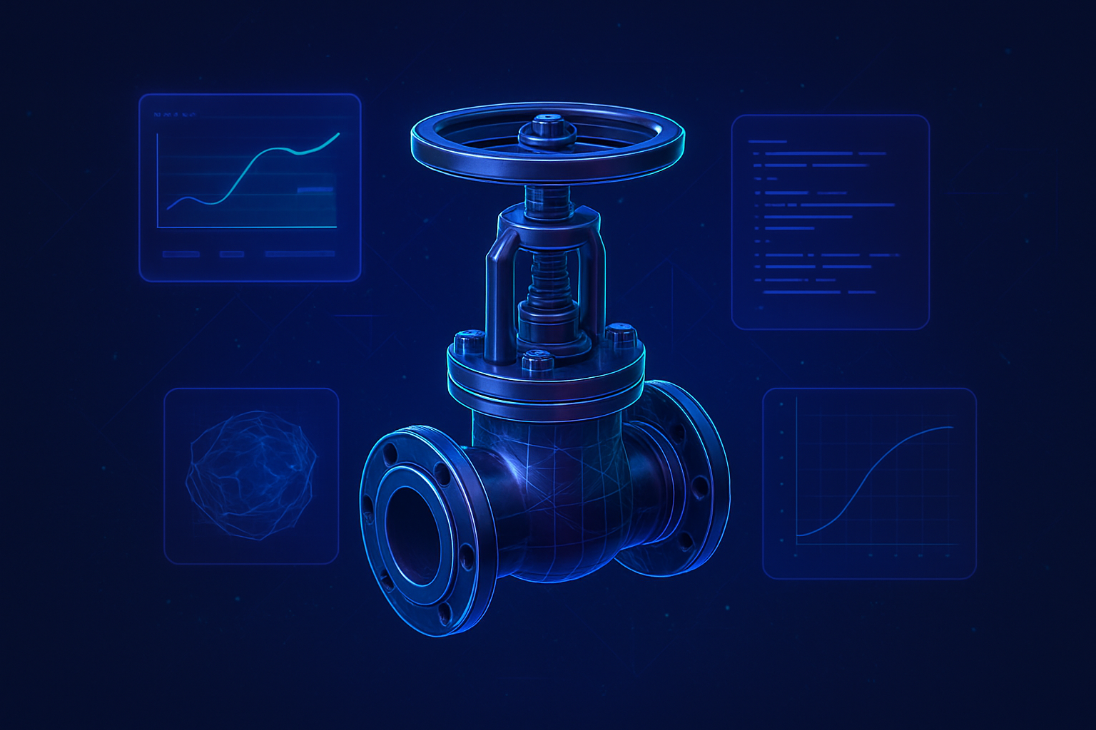 Прочностной анализ и моделирование регулирования запорной задвижки с применением Python и ПО Repeat